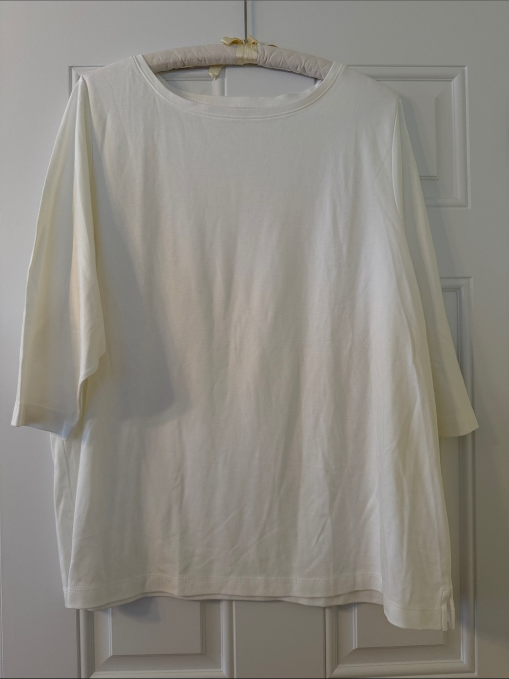 L.L. Bean Women's Cream Long Sleeve Tee